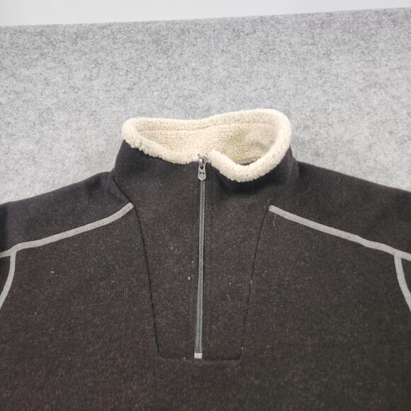 Kuhl Pullover Mens M Medium Europa 1/4 Zip Alfpaca Sherpa Fleece Sweater Jacket - Picture 4 of 12
